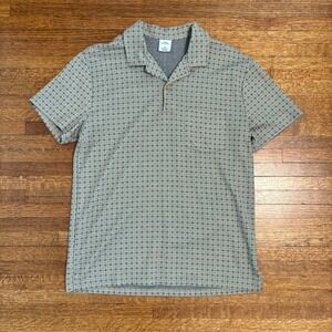 Urban Outfitters Geometric Knit Polo Shirt Mens‎ M Retro Pattern Short Sleeve